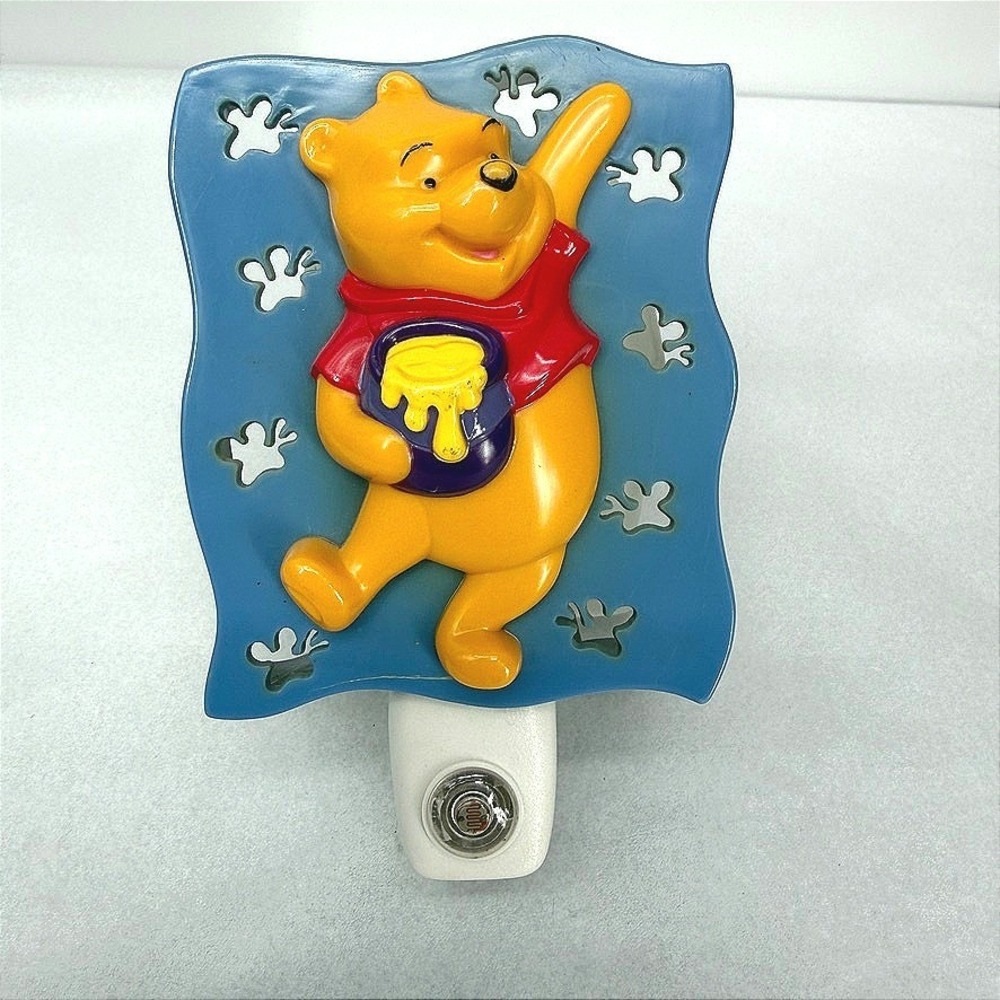 Disney Winnie the Pooh Night Light Figural Honey Pot Blue Nursery Decor Tested